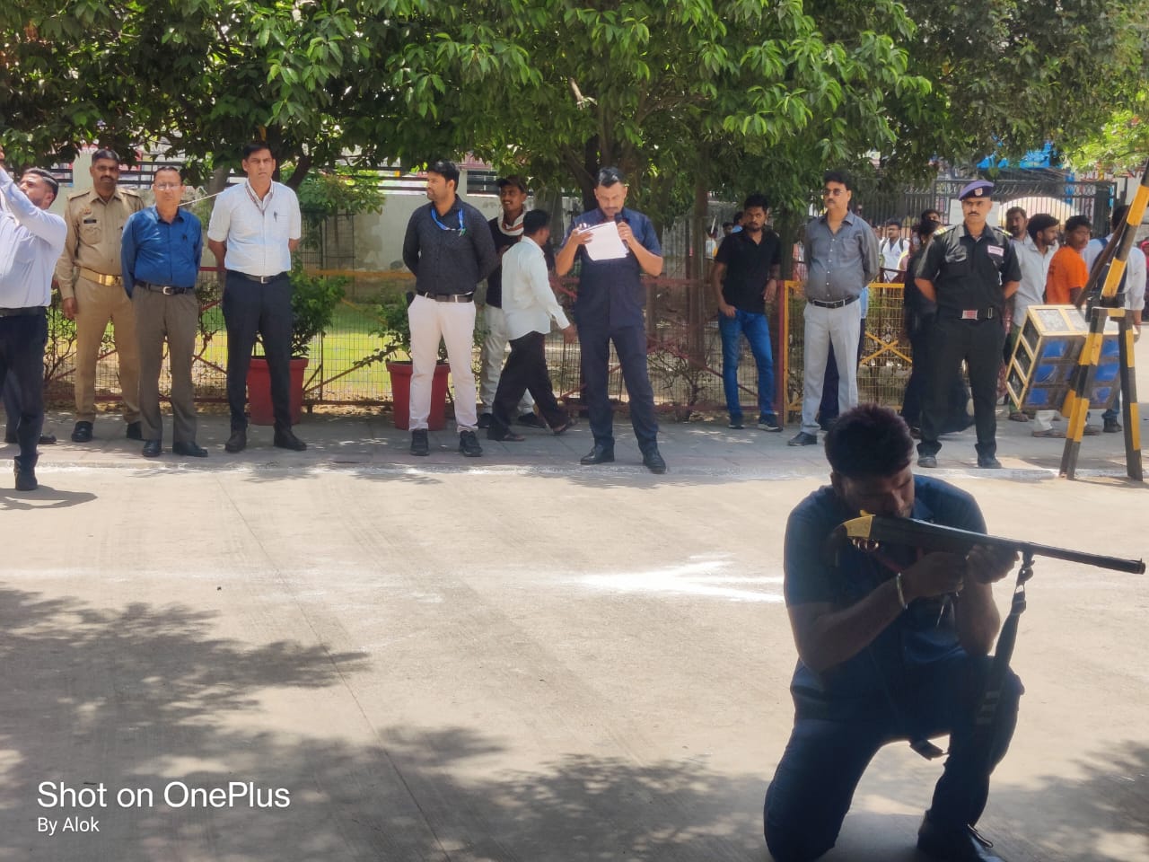 “Code Black” (terrorist attack) emergency drill at Dr. Ram Manohar Lohia Hospital, Lucknow.