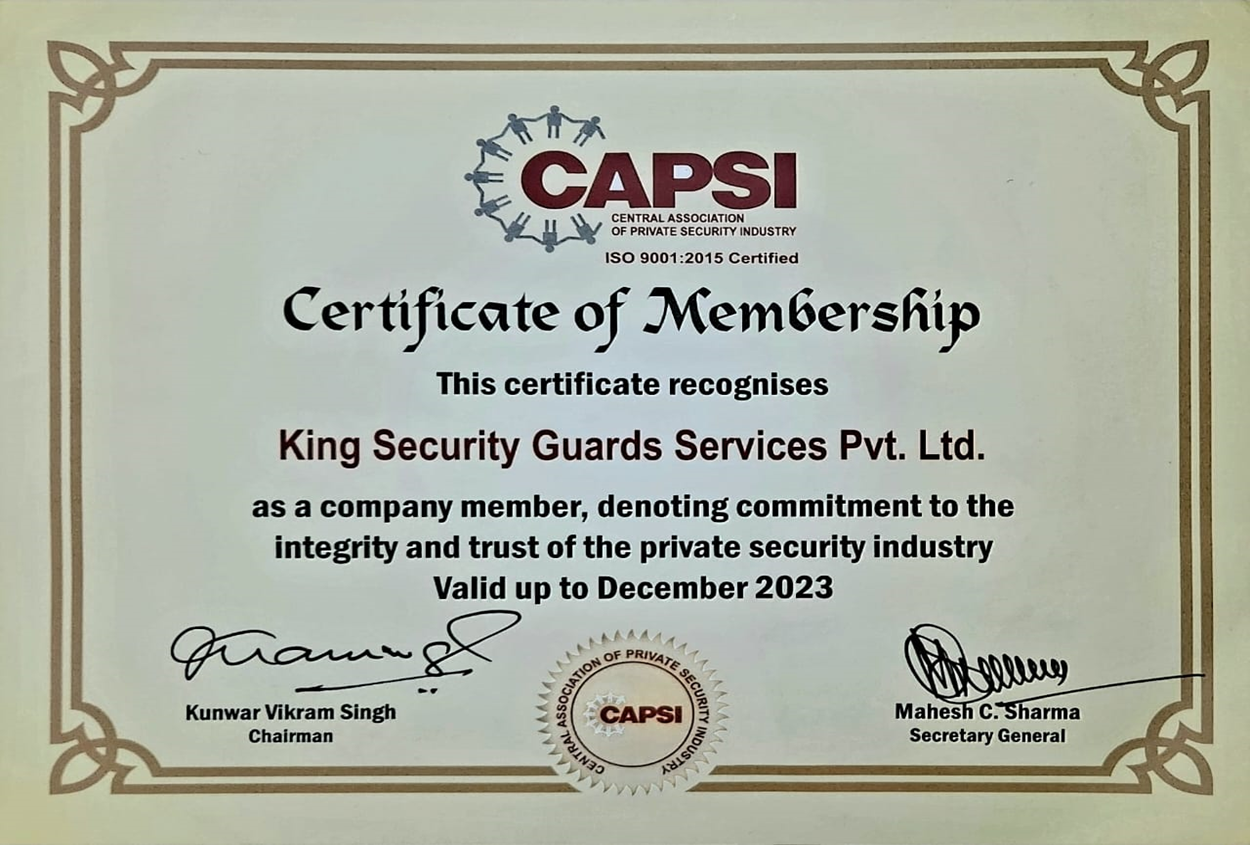 Member Of Central Association Of Private Security Industry 